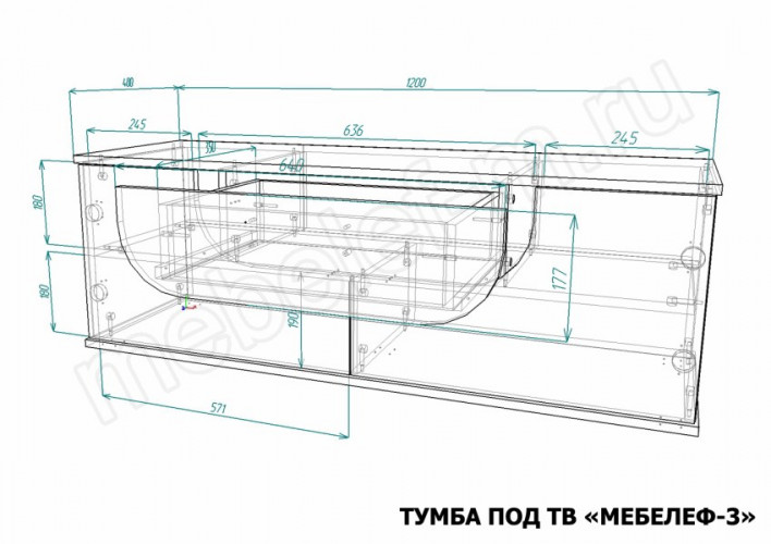 Тумба под ТВ Мебелеф-3